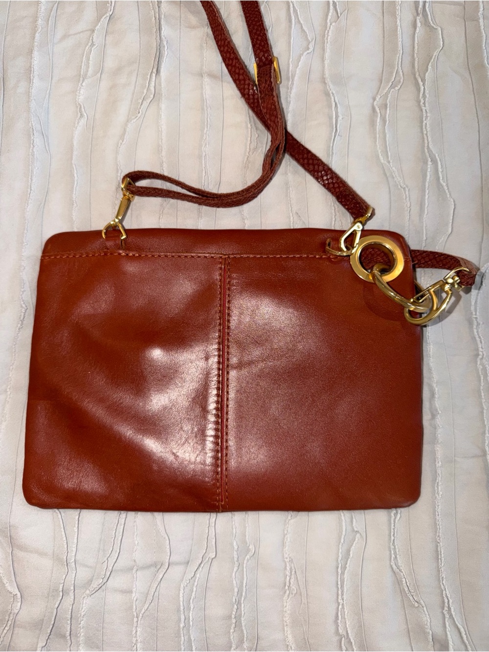 Hammitt Burnt Orange Leather Crossbody with Gold Hardware - Picture 2 of 6